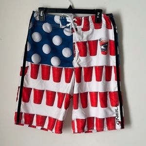 Used 32 O’Neill swim trunks